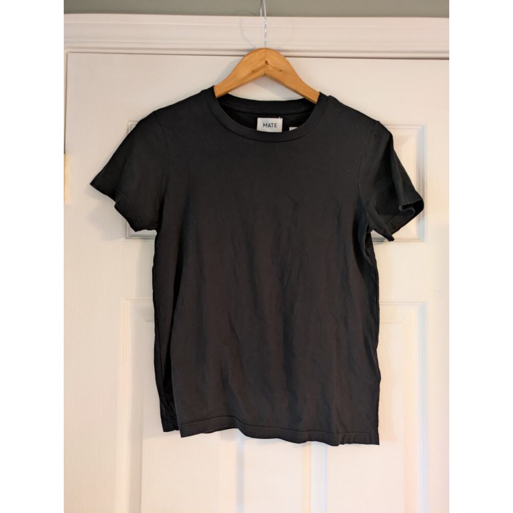 MATE The Label Organic Cotton Classic Tee Shirt Black S NWT